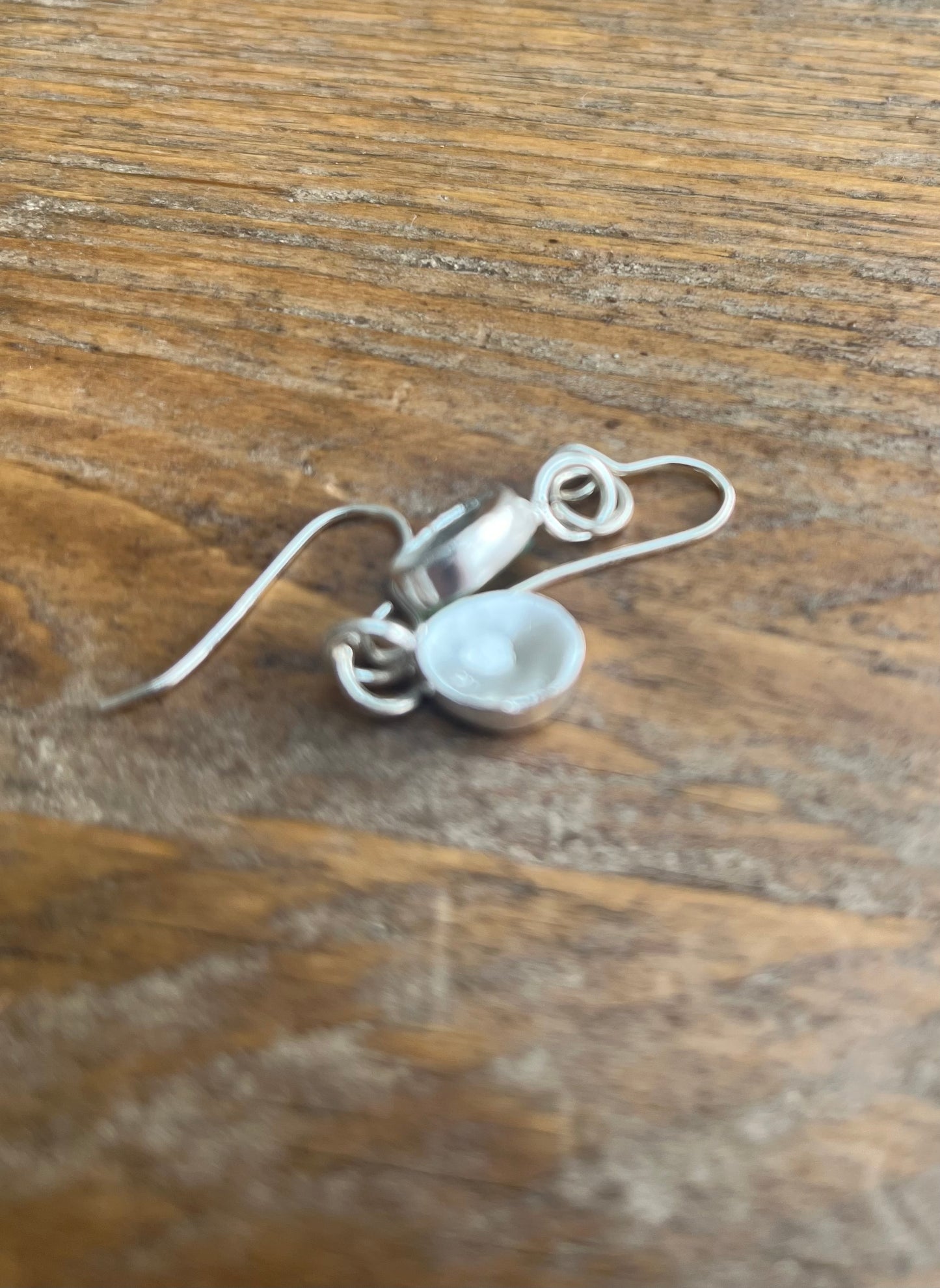 Coastal Collection - Emerald green sea glass earrings